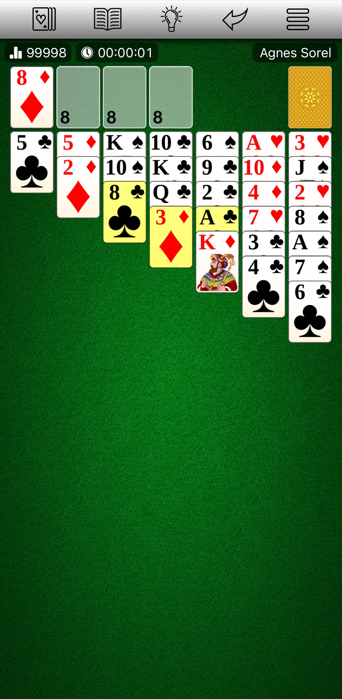 Play Triple Klondike Solitaire