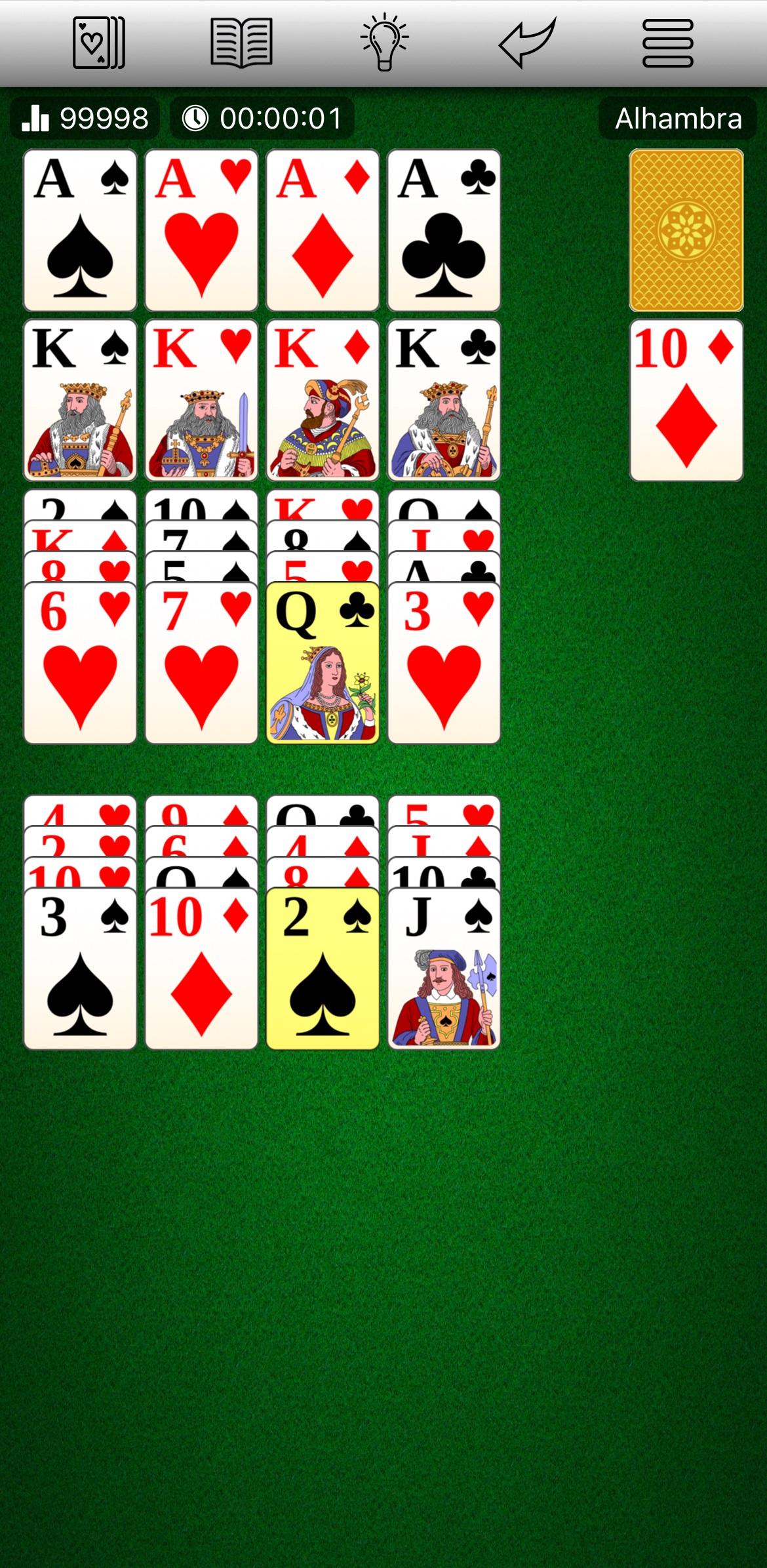 FreeCell Três Deck Solitaire - Jogue On-line